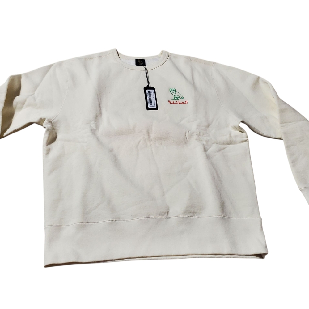 NWT October’s Very Own OVO Arabic Family Sweatshirt Embroidered Owl Drake Size L